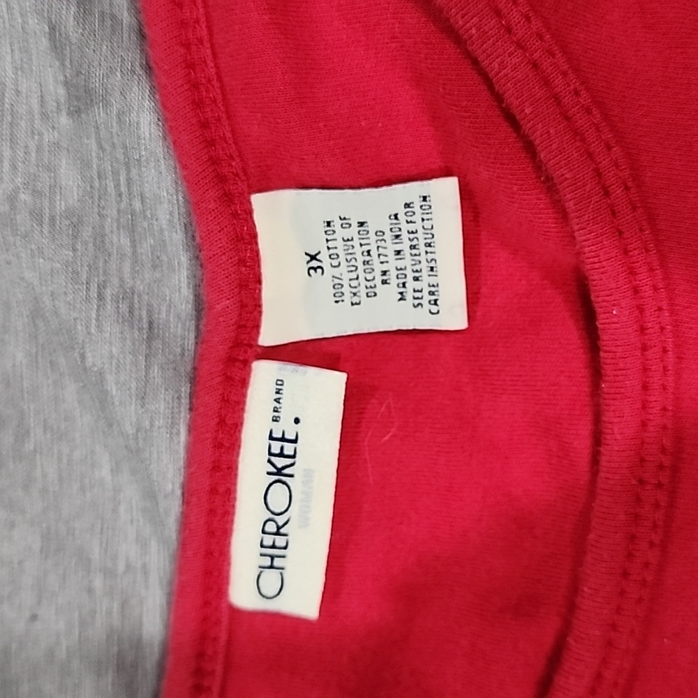 Women #red Cherokee shirt size 3x - Picture 6 of 8